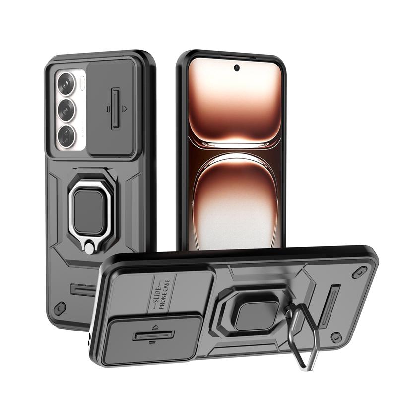 For Reno 12 Case Cover OPPO Reno 12 Reno12 Capas Phone Bumper Armor Shockproof Camera Lens Protective Ring Holder Fundas Reno 12