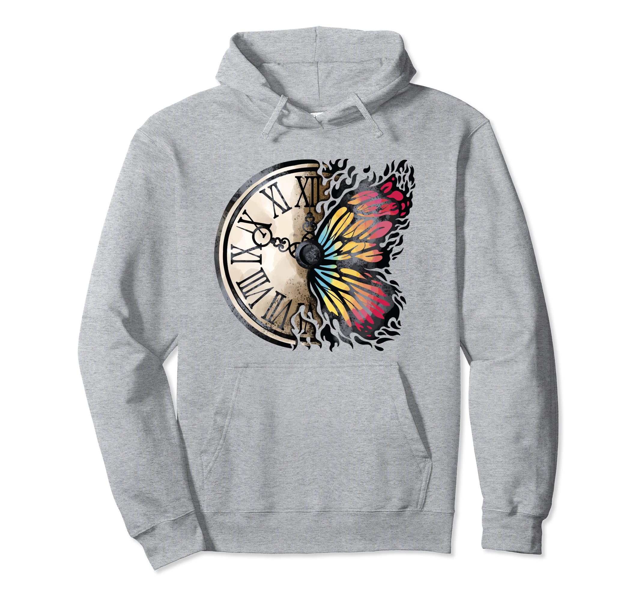 

Butterfly Clock Hoodie серый