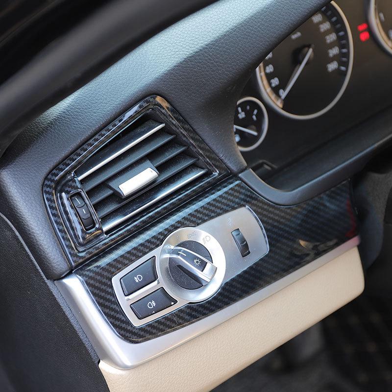 5 Series Carbon Fiber Interior Trim: 525li/530le Console Shifter & Door Panel Decorative Sticker (G38/F18)