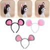 Soft Fabric Mouse Costume Headpiece Tail Accessories Fashion Headband SkirtsFor Children Stage Show Dressing up