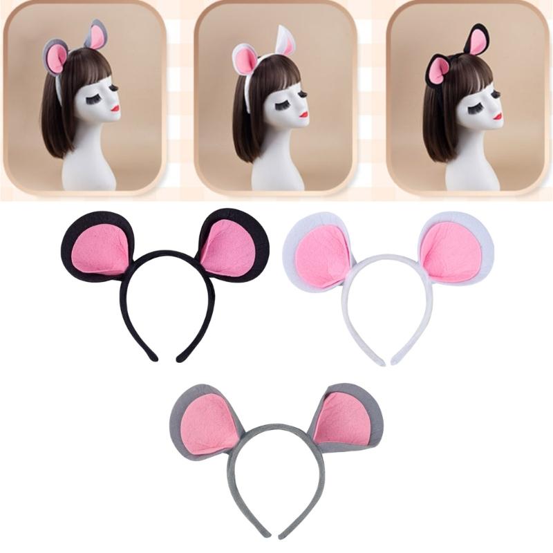 Soft Fabric Mouse Costume Headpiece Tail Accessories Fashion Headband SkirtsFor Children Stage Show Dressing up