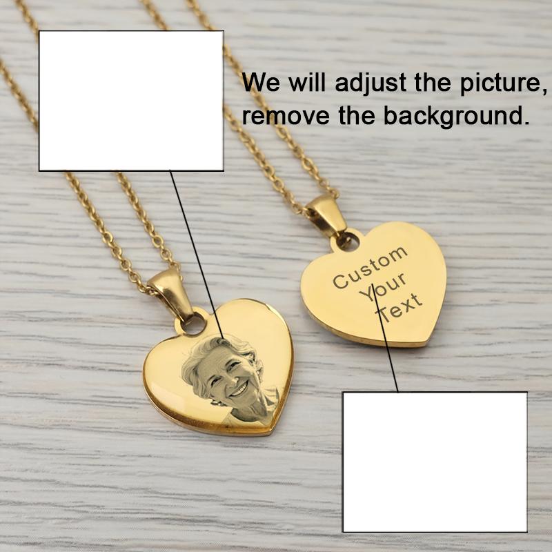 Picture Necklace Personalized for Women,Custom Photo Love Heart Projection Pendant, Valentine's Day gift,gifts for mom