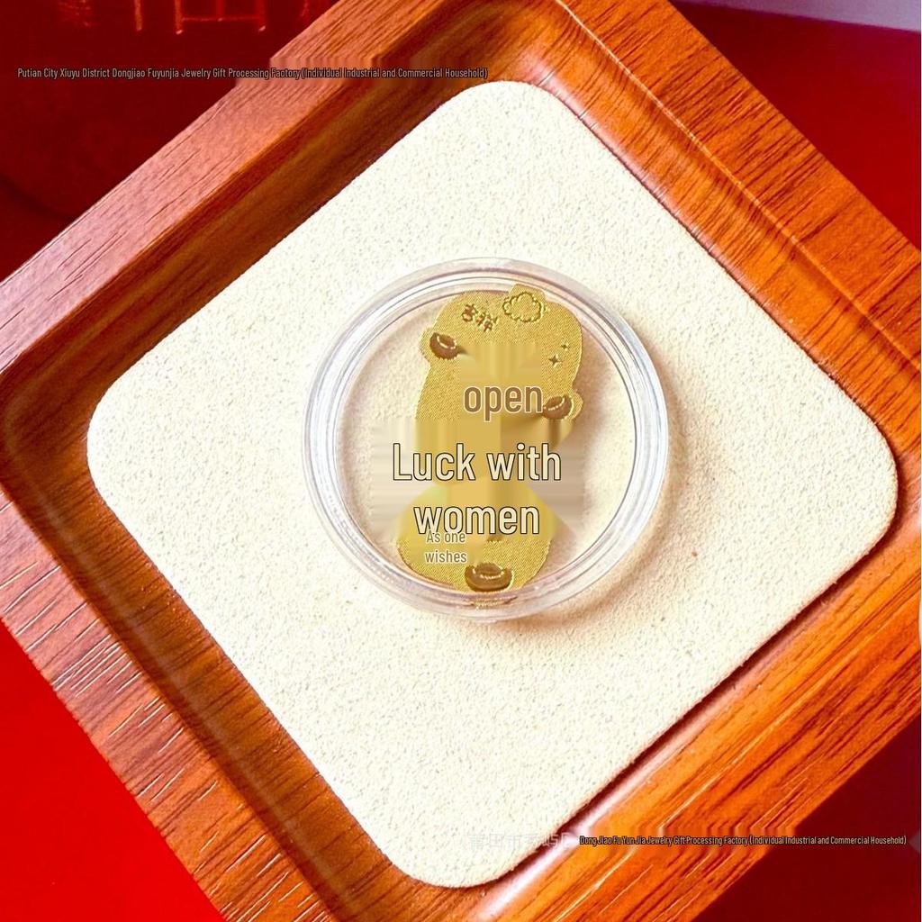 Pure Gold 999 Horse Year Phone Sticker for Wealth and Health - Popular Douyin Live Seller