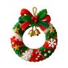DIY Knitted Santa Claus Bell Ornament Handmade Christmas Tree Decoration Holiday Crochet Accessories for Craft Lovers