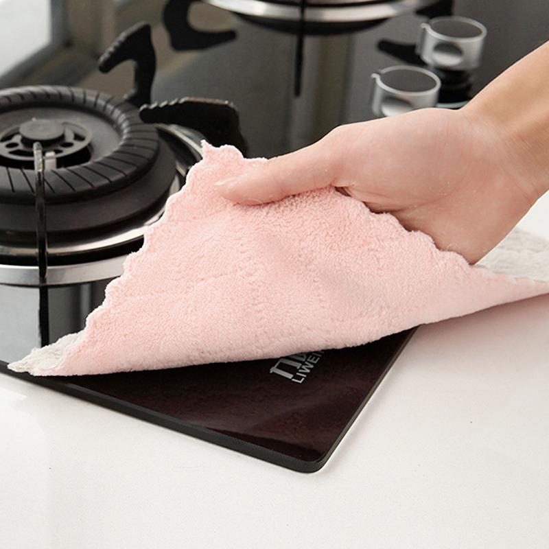 1Pc Super Absorbent Microfiber Kitchen Dish Cloth Household Cleaning Towel