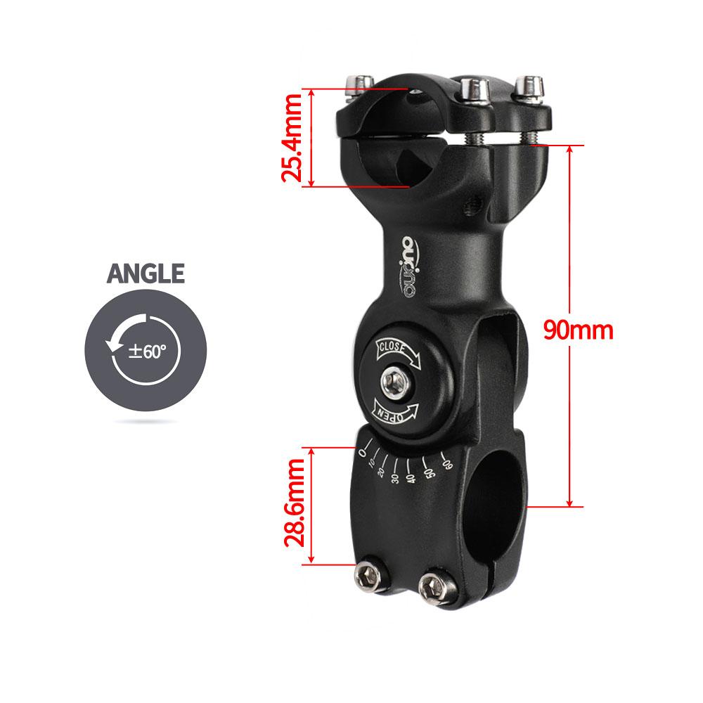 Verstellbarer MTB-Vorbau 0-60 Grad Verstellbarer Vorbau 25,4/31,8 mm Fahrradlenkererhöhung 90-130 mm Bunter Vorbau Fahrradteile