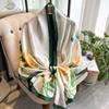 2025 Fashion Print Large Shawl Wraps Silk Scarf Women Luxury Brand Satin Headband Hijab Bandana Turban Foulard Summer Beach