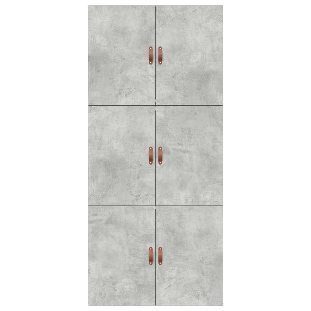 Storage Bed Frame Concrete Grey 80 x 200 cm Particleboard