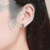 2025 New Silver Green Cactus Plant Fashion Earrings Women Jewelry