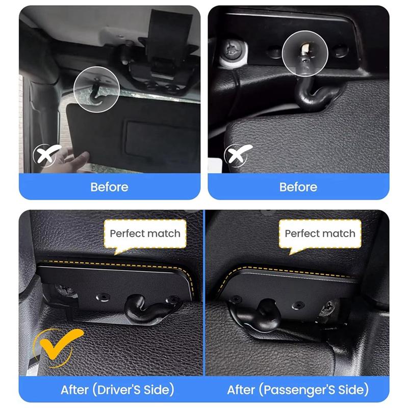 Authentic Sun Visor Repair Kit For Jeep Jeep Wrangler JK Gladiator Sun Visor Clip Sun Visor Repair Car Repair Kit Auto Parts