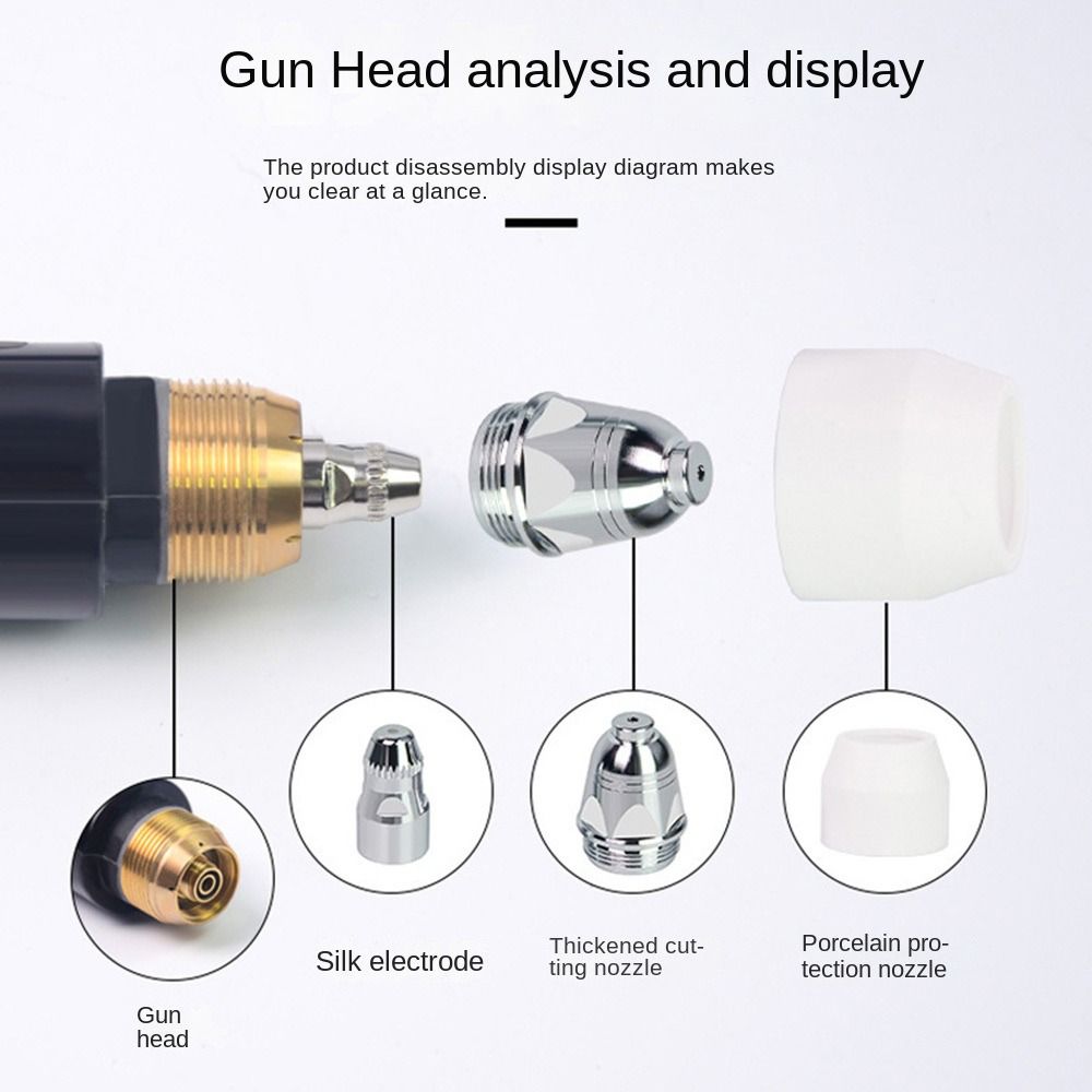 Durable Straight Head P80 Cutting Torch Head CNC Copper Plasma Cutter Head Argon Arc Welding Heads Plasma Arc Welding