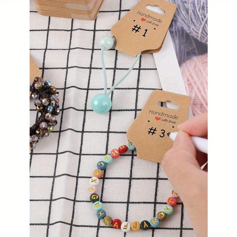 100pcs-Bracelet Earring Display Cards, Handmade Earring Cards Self Adhesive, Suitable For Necklace, Bracelet, Keychain, Earrings, Hair Ties
