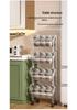 Multi-Layer Movable Storage Rack for Kitchen, Living Room, and Bathroom