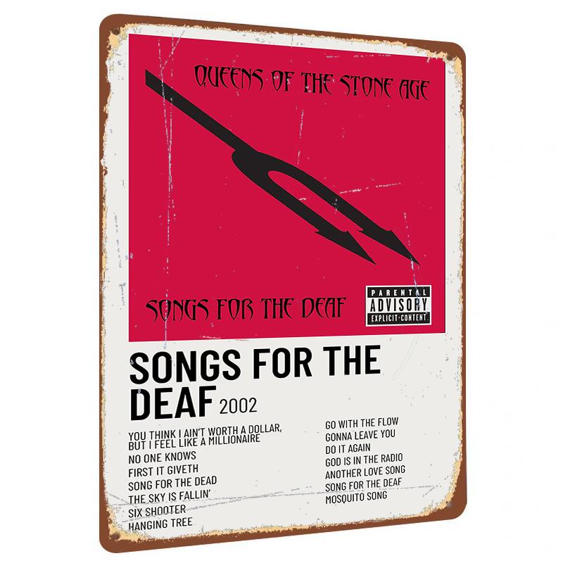 

Queens Of The Stone Age Songs For The Deaf Album Cover Art Custom Metal Tin Sign Wall Decor 20x30cm（7.8x11.8inch）