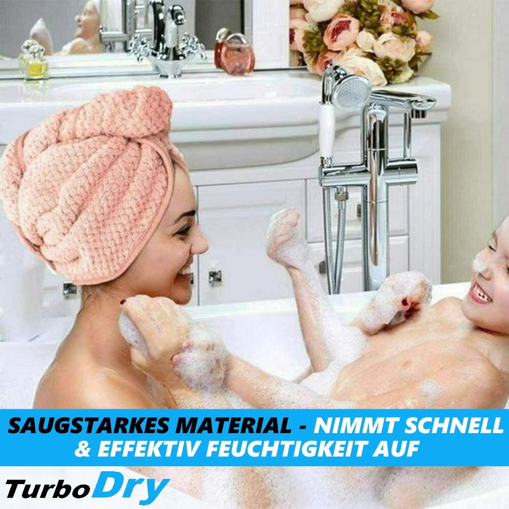 Ručník TurboDry s turbanem a knoflíkovou hlavou, 2 ks v balení