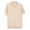 JOHN SMEDLEY SYRES Cotton High Gauge Knit Skipper Shirt tops L beigeUsed