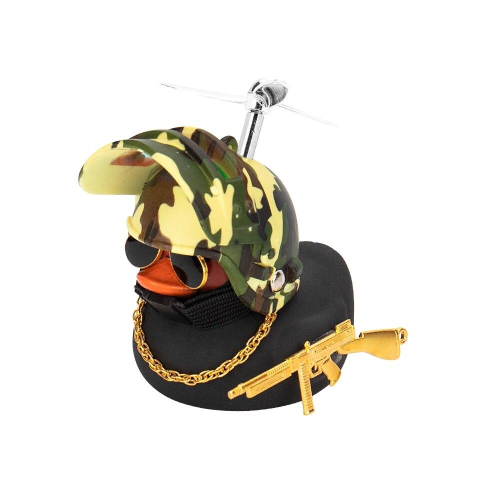 Duck In the Car Interior Decoration Yellow Duck with Helmet for Bike Motor Without Lights Duck In The Car Car Accessories
