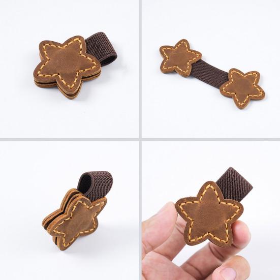 Magnetic Faux Leather Bookmark Cute Star Shaped Page Clips Strong Magnet Bookmark Clip for Reading Lovers Women Men