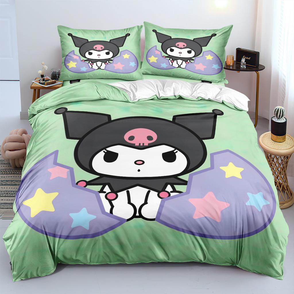 Kinderbettwäsche Dreiteiliges Set 90-120G Schleifgewebe 3D Digitaldruck