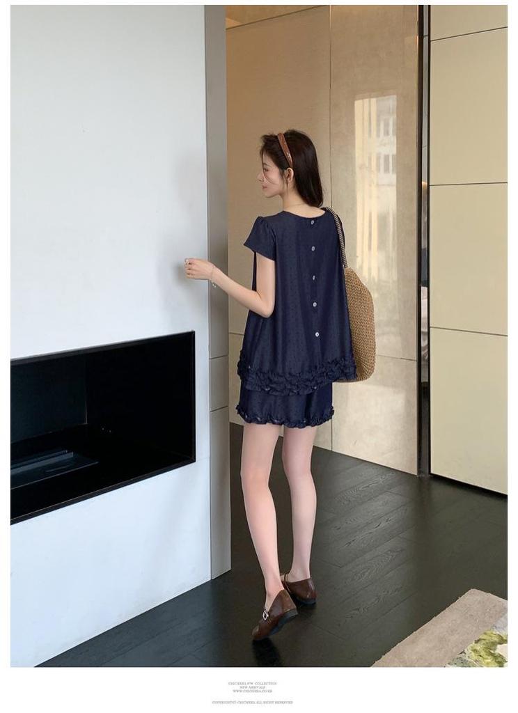 Plus Size Maternity Summer Outfit - 2026 Tencel Denim Set
