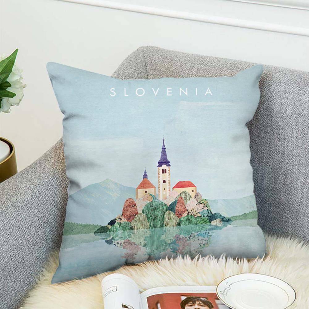 H-Henry Art Pillow Case For Car Sofa Decorative Home Double-sided Print Plush Square Throw Pillow Cushion Cover