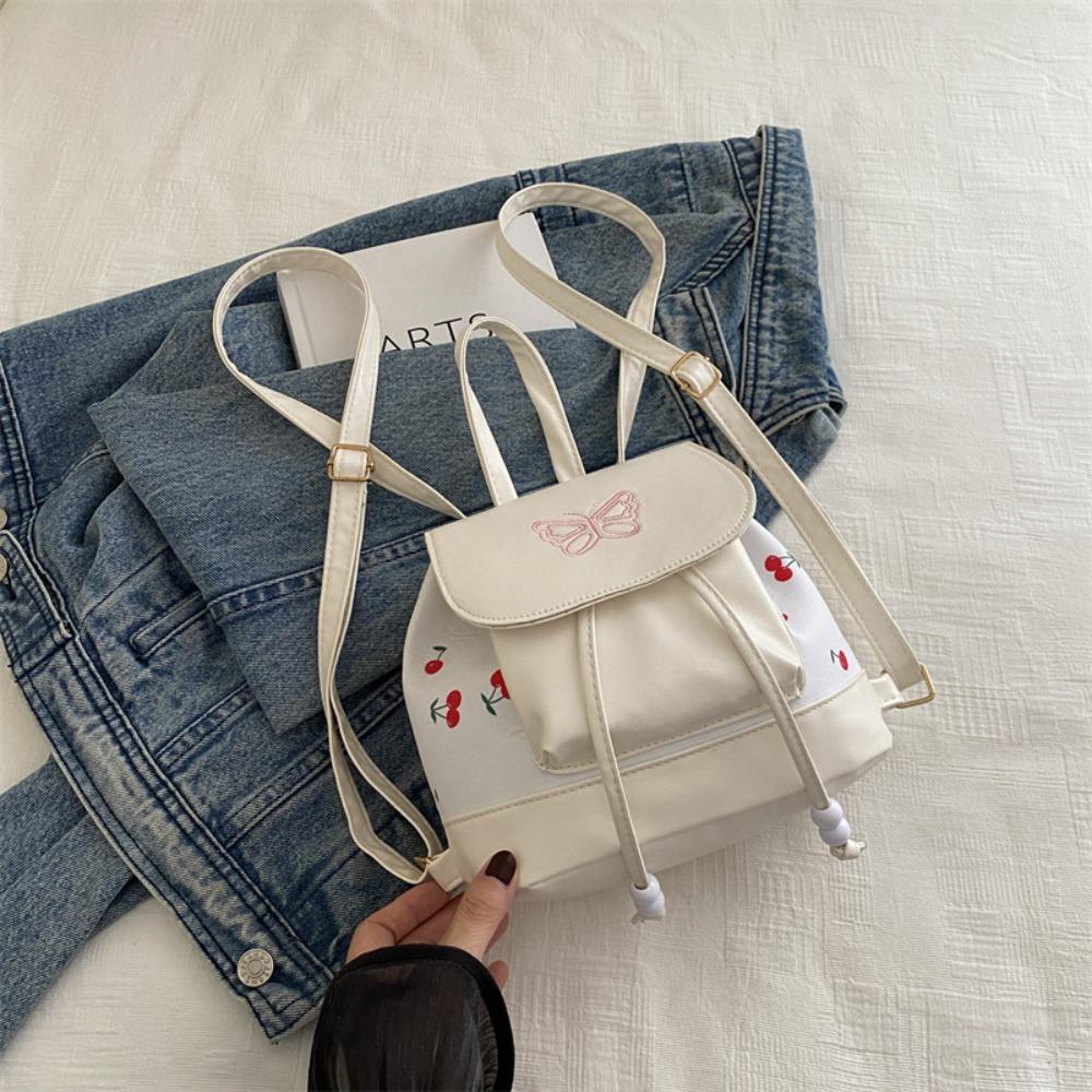 Modischer Damenrucksack mit großer Kapazität, Zugband, PU-Leder, Umhängetasche, Handtasche, Schulrucksack für Damen