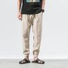 2025 Summer Plus Size Men's Linen Harem Pants - Japanese & Chinese Style