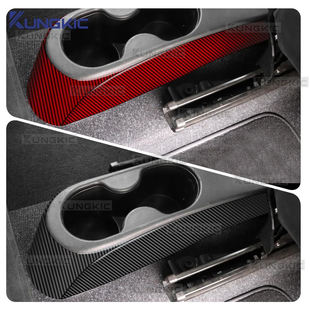 Real Soft Carbon Fiber Sticker For Abarth 595/592C/695/695C Fiat 500/500C 2016-2026 LHD RHD Car Gear Shift Handbrake Side Panel