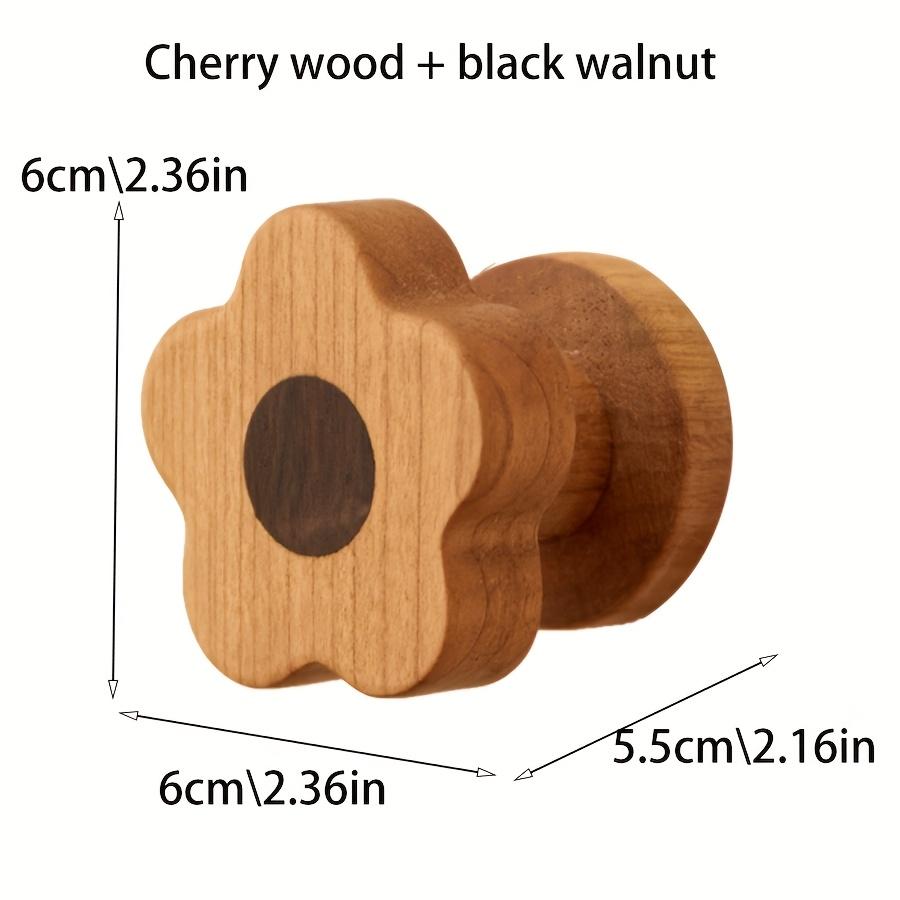 4/8 Sets Massivholz 4 Stile Floral High End Kreative Kleiderhaken, Stanzfrei Nordisch High End Massivholz Mantel- und Huthaken, Geeignet für Zuhause