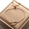 Heart-shaped Rhinestone Four-leaf Clover Adjustable Bracelet - Elegant Women's Fashion