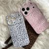 Lovely Pink Leopard Pattern Lens Protection Phone Case for IPhone 14 15 16 Pro Max Shockproof Cover for Iphone 17 Pro Air Case