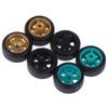 1/64 Wheels For Hotwheels With Rubber Tire Hollow Shaft Model Car Modified Parts