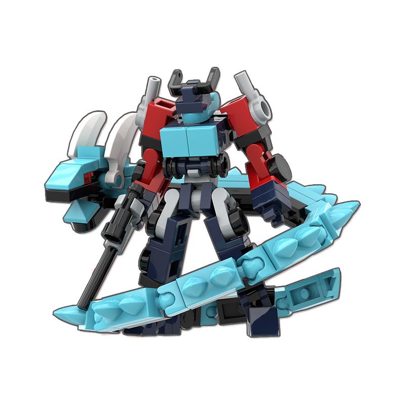 Blocuri de construcție Mecha exoschelet, particule mici, model de asamblare robot de luptă în miniatură, cadou pentru băieți și fete, jucărie pentru copii