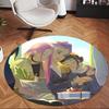 Huntrix (171) Round Office Rug Decorative Floor Rug for Office Bedroom Living Room and Home Space