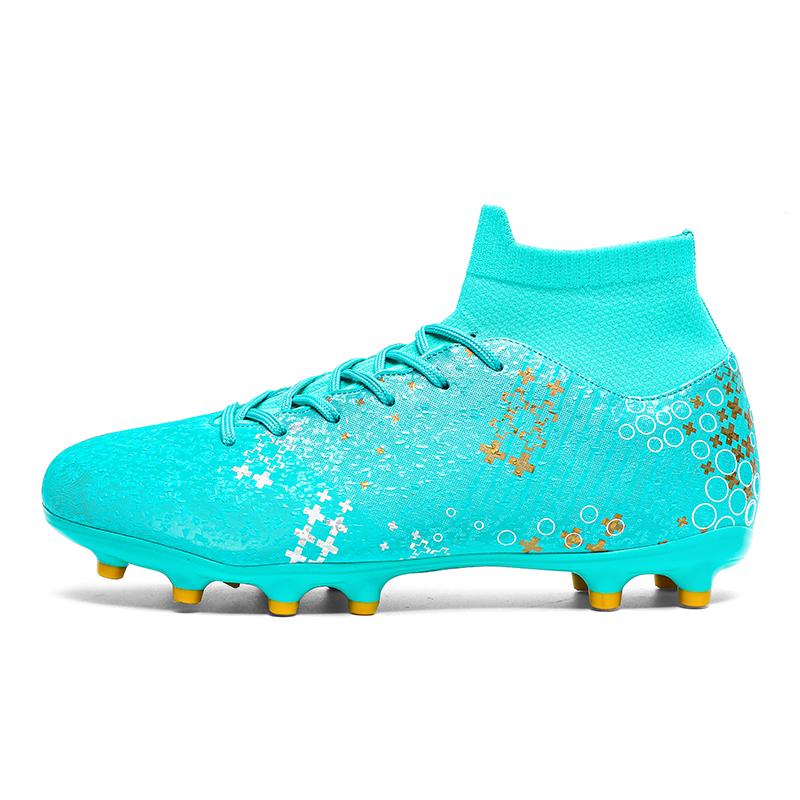 2025 Fashion Men Football Boots Long Spike Kids Grass TF/FG Training Soccer Shoes Professional Society Sneakers Outdoor Sports F