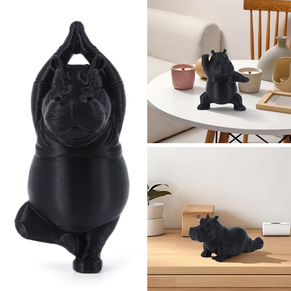3D Printing Yoga Hippopotamus Statue Resin Multiple Styles Hippopotamus Decorative Ornaments Mini Hippopotamus Figurine