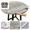 10pcs Fitted Round Tablecloth Transparent Waterproof Oil-Proof Table Cover Protector Cloth Dinning Table Table Covers Home