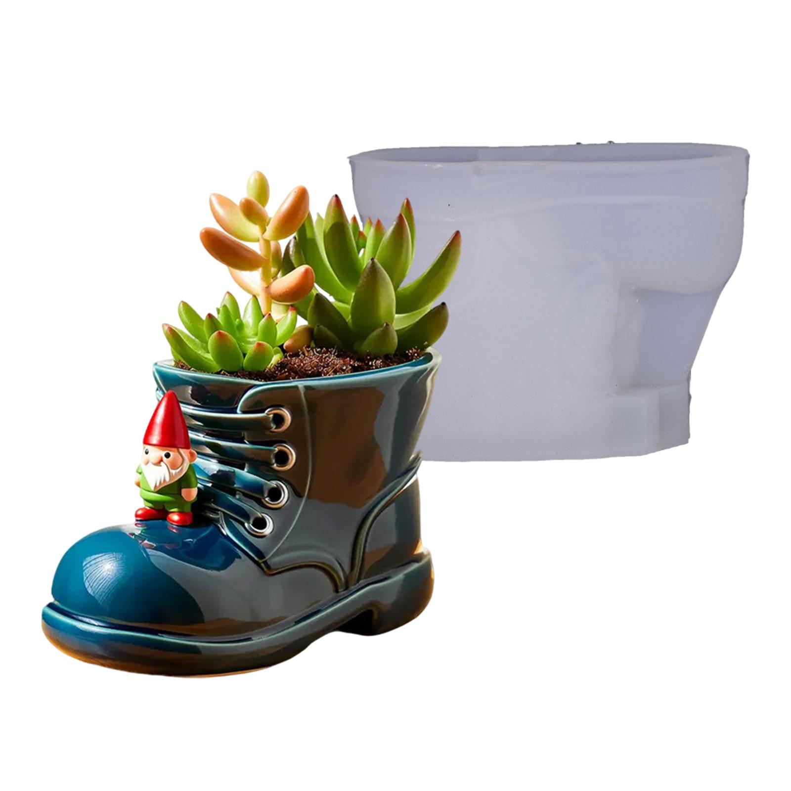 Reusable Work Boot Shape Vase Silicone Mold Crafting Supplies Decorative Planter Resin Casting Mold Home Ornament 1