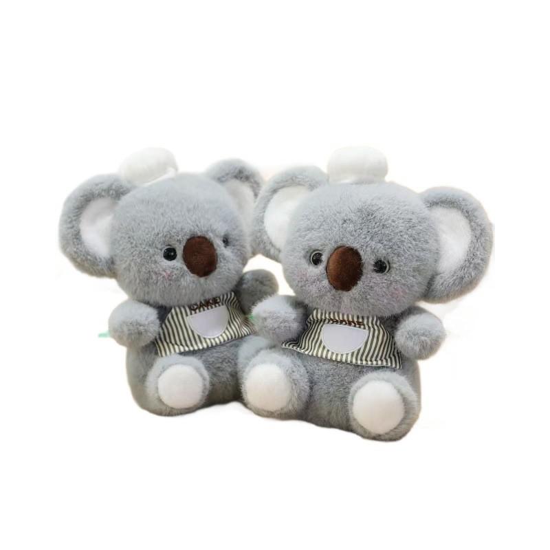 Koala Chef Cute Plush Doll With Striped Apron Decoration For Relaxing Gift And