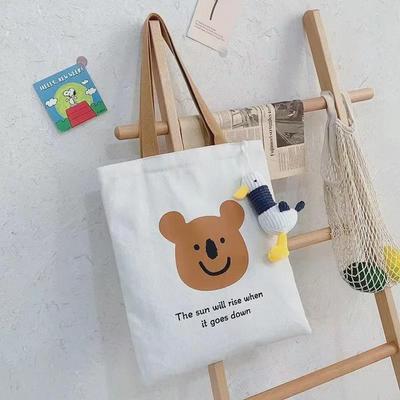 2020 Koreanischer Stil Damen Canvas Umhängetasche mit großem Fassungsvermögen - Vielseitige, umweltfreundliche Schul- und Einkaufstasche