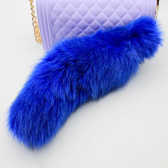 Extra velká falešná klíčenka Fox Tail Velká imitace Fox Tail Přívěsek na klíče Ozdoba Snadné připevnění k taškám Batohy Cosplay doplněk