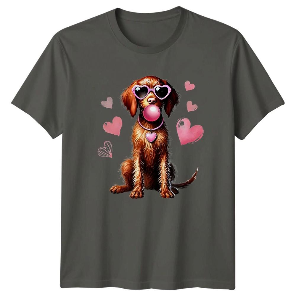 Dog Hearts Bubblegum Animals Dogs Graphic Tee Unisex Unisex Unisex Valentines Day S