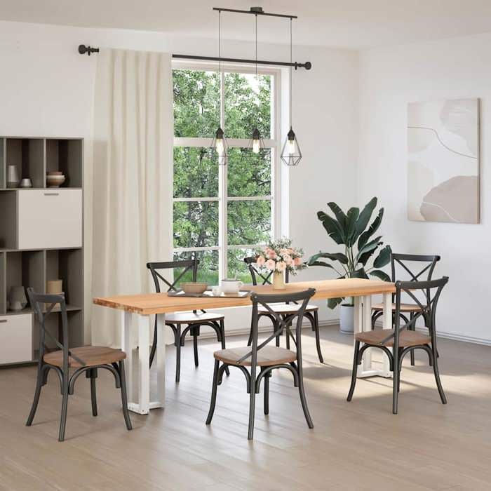 VidaXL Pieds de table console en T, 2 pièces, blanc, 25 x 28 x (72-73) cm, acier 4013041