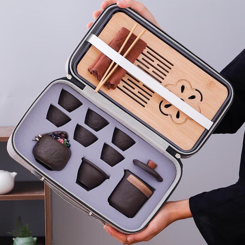 Portable Zisha Ceramic Kung Fu Travel Tea Set