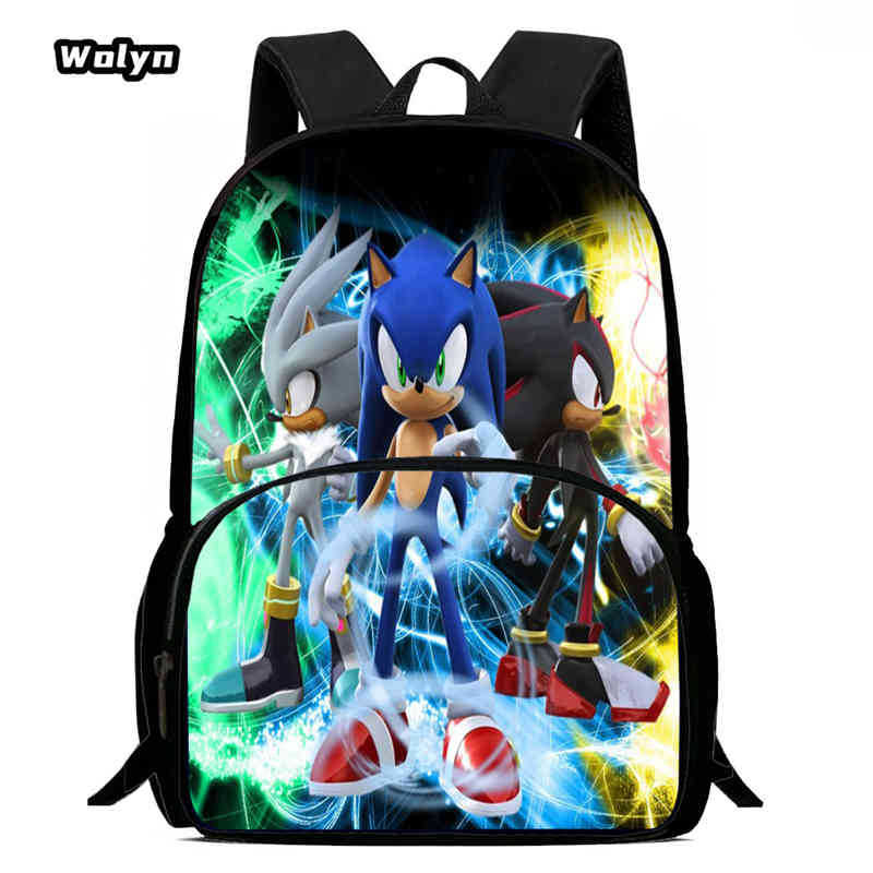 Sonic Schoolbag Large Capacity Multi-Function Spine Protection To Reduce The Burden Of Student Party Essential Comfortable Schoolbag