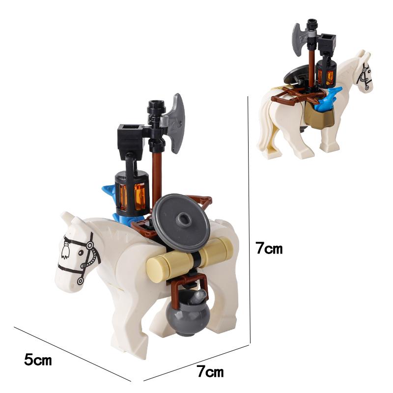 MOC Mittelalterliche Militärkutsche, Kutsche, Streitwagen, Ritter, Transportkutsche, Waffen, Figuren, Gemüse, Holz, Ziegel, Kinderspielzeug