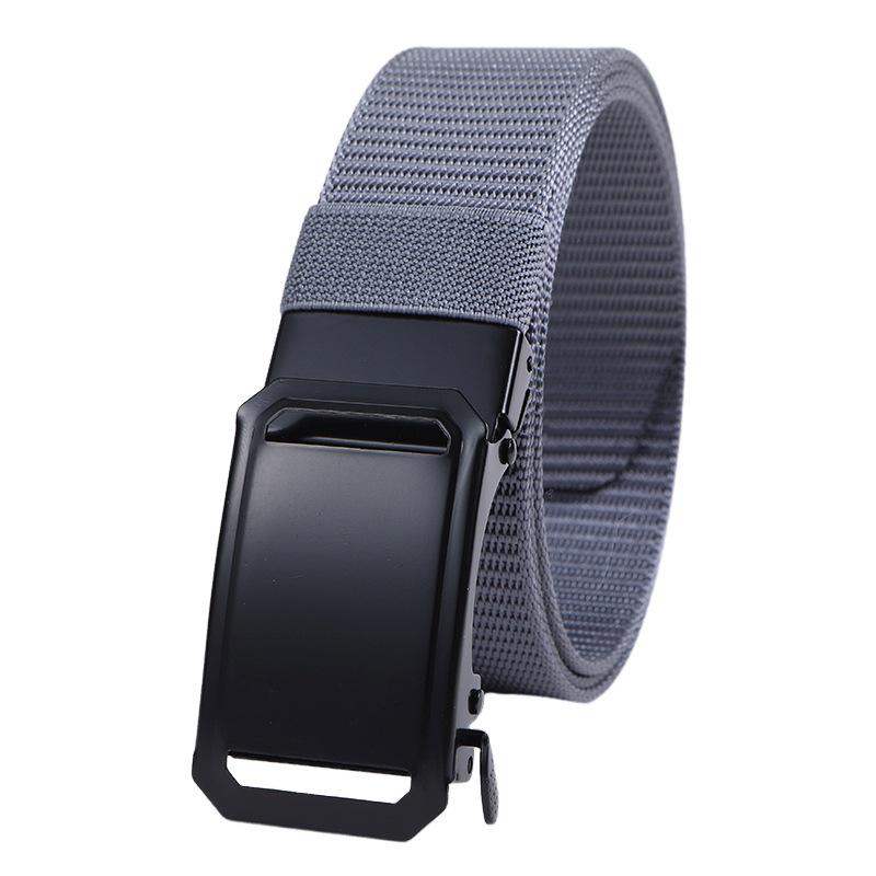 Men's Automatic Buckle Nylon Tactical Belt - Casual Outdoor Sports Canvas Belt for Students and Military Training