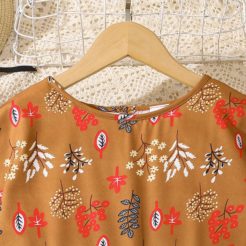 Girl Short Sleeves Floral Print Dress Children Kid Casual Summer Beach Sundress Princess Dresses Clothes