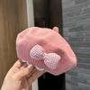 Children's Beret Baby Girl Outdoor Hat Spring Autumn Korean Style Fashionable Breathable Warmth Windproof Knitted Wool Painter's