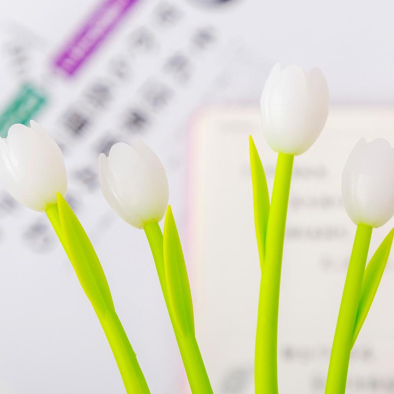 Tulip Flower Gel Pen 0.5mm Pens Stationery Pens Student Cute Signature Gel Pen School Office Supplies Writing Tools